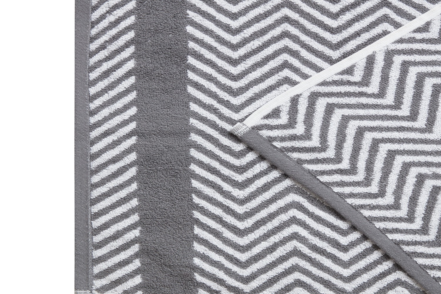 Kathy Ireland 6 Piece Chevron Jacquard Towel Set with Lets Dry - Quahog Bay Bedding