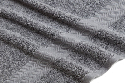 Kathy Ireland 6 Piece Chevron Jacquard Towel Set with Lets Dry - Quahog Bay Bedding