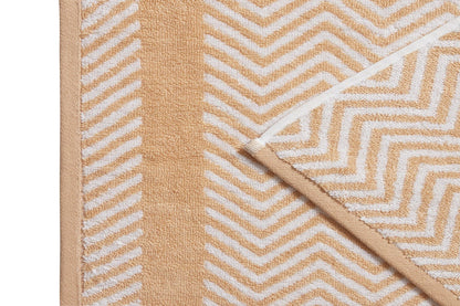 Kathy Ireland 6 Piece Chevron Jacquard Towel Set with Lets Dry - Quahog Bay Bedding