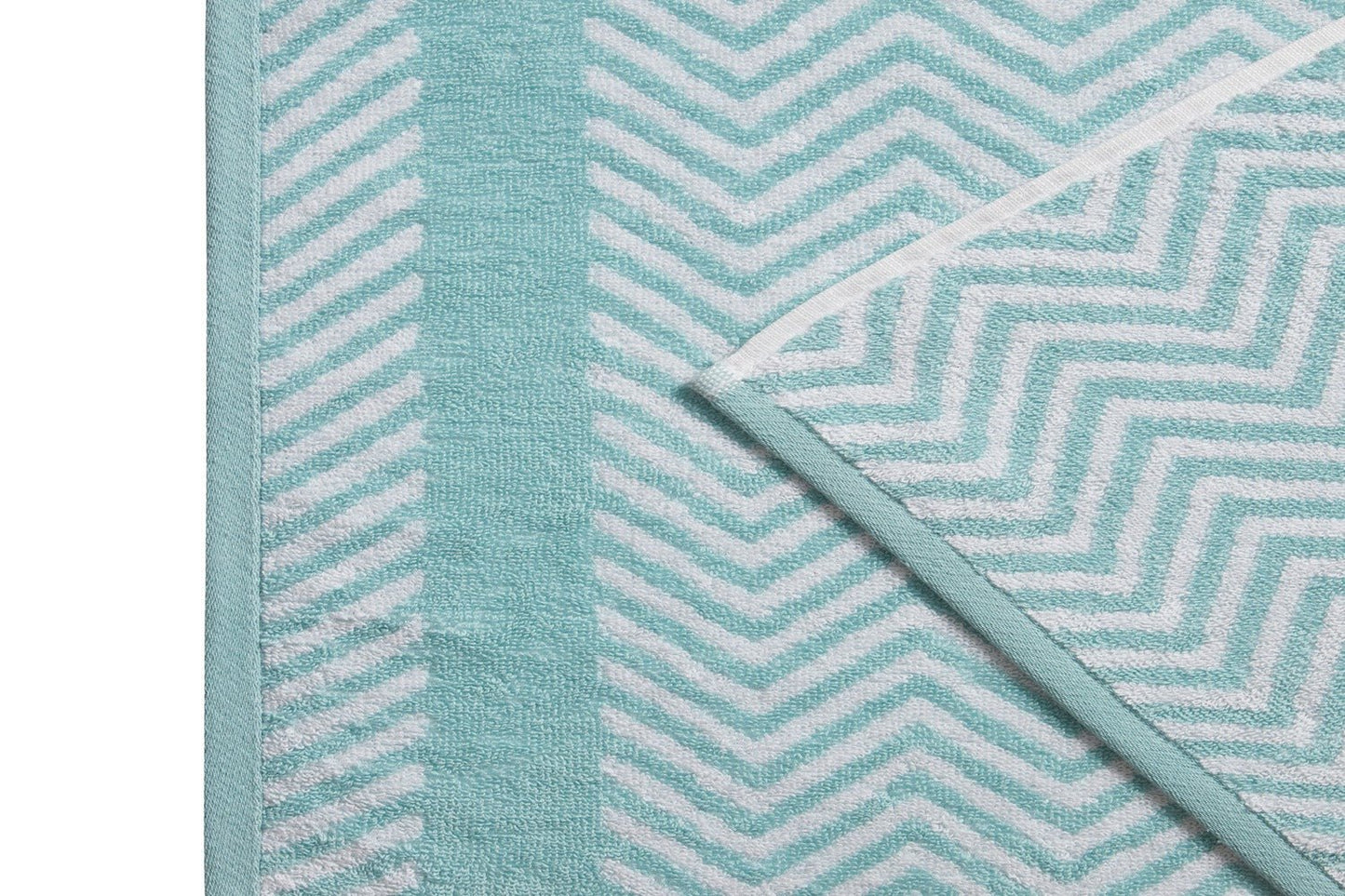 Kathy Ireland 6 Piece Chevron Jacquard Towel Set with Lets Dry - Quahog Bay Bedding