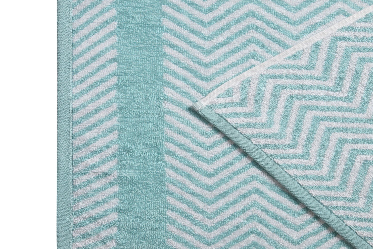 Kathy Ireland 6 Piece Chevron Jacquard Towel Set with Lets Dry - Quahog Bay Bedding