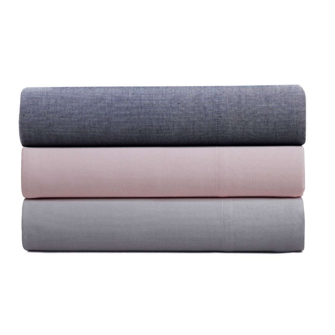 Kathy Ireland Herringbone Twill 4 Piece Cotton Rich Sheet Set - Quahog Bay Bedding