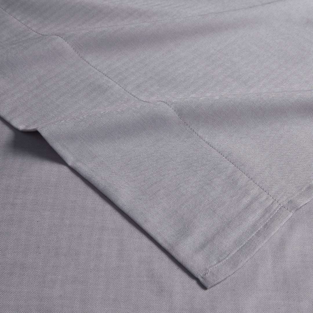 Kathy Ireland Herringbone Twill 4 Piece Cotton Rich Sheet Set - Quahog Bay Bedding