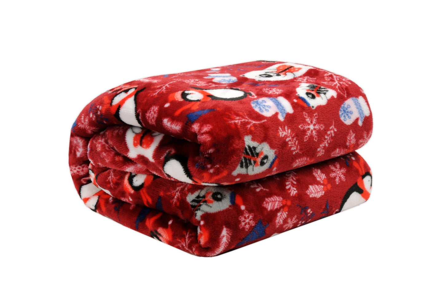 Kathy Ireland Holiday Print Plush Flannel Throw Blanket - Quahog Bay Bedding