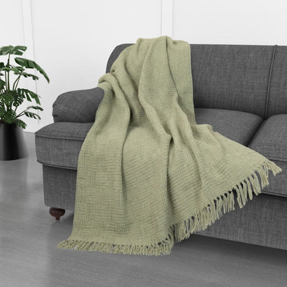 Kathy Ireland Oversized Chenille Fringed Basket Throw 50 X 70 - Quahog Bay Bedding