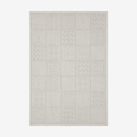 Katia White Machine Woven Rug - Quahog Bay Bedding