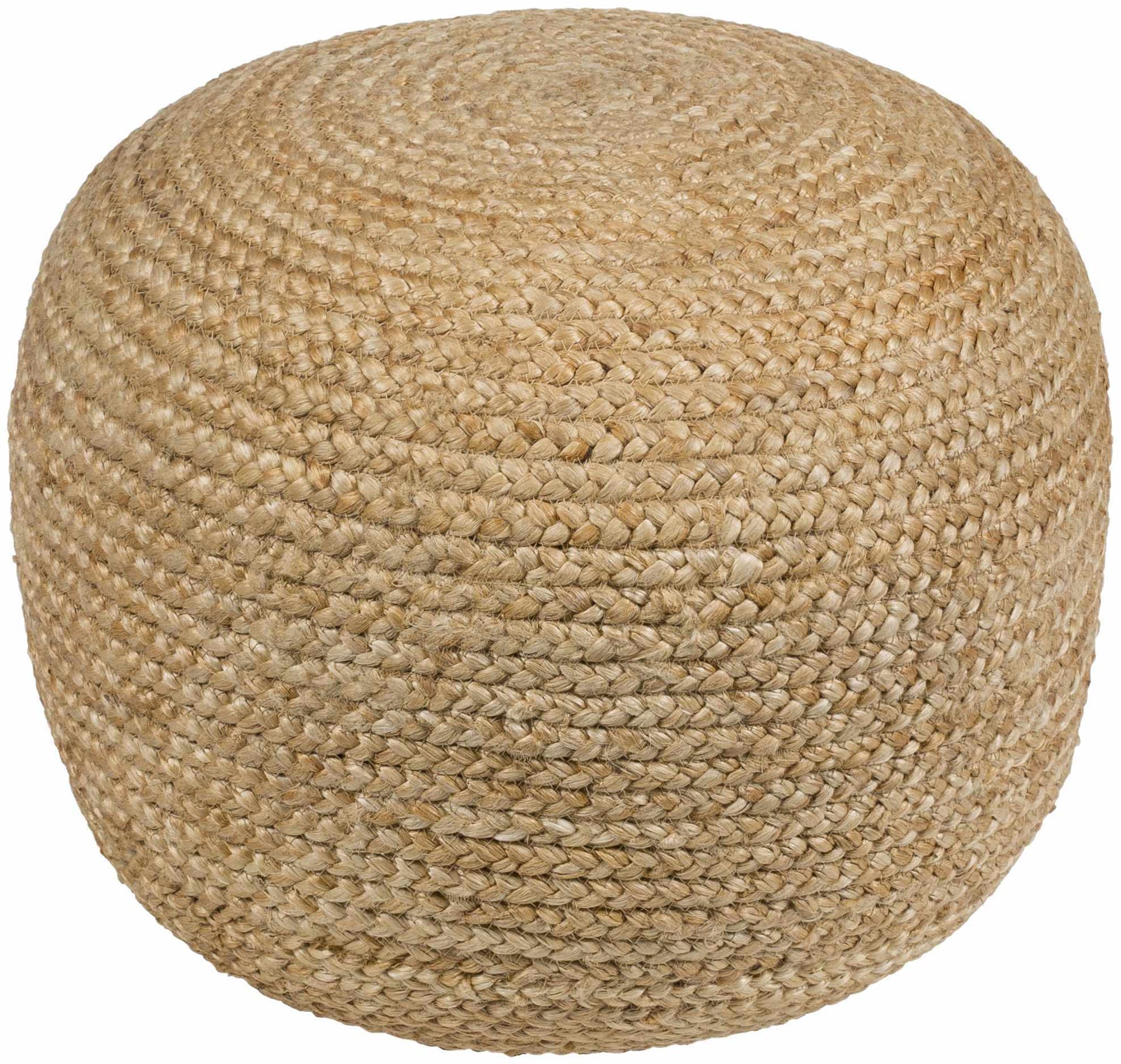 Kaumakani Knitted Jute Round Pouf - Quahog Bay Bedding