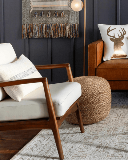 Kaumakani Knitted Jute Round Pouf - Quahog Bay Bedding