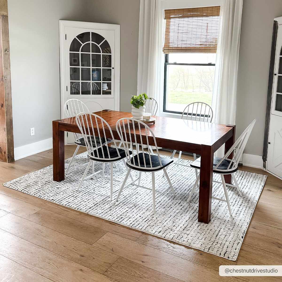 Keita Cream & Black Grid Plush Rug - Quahog Bay Bedding