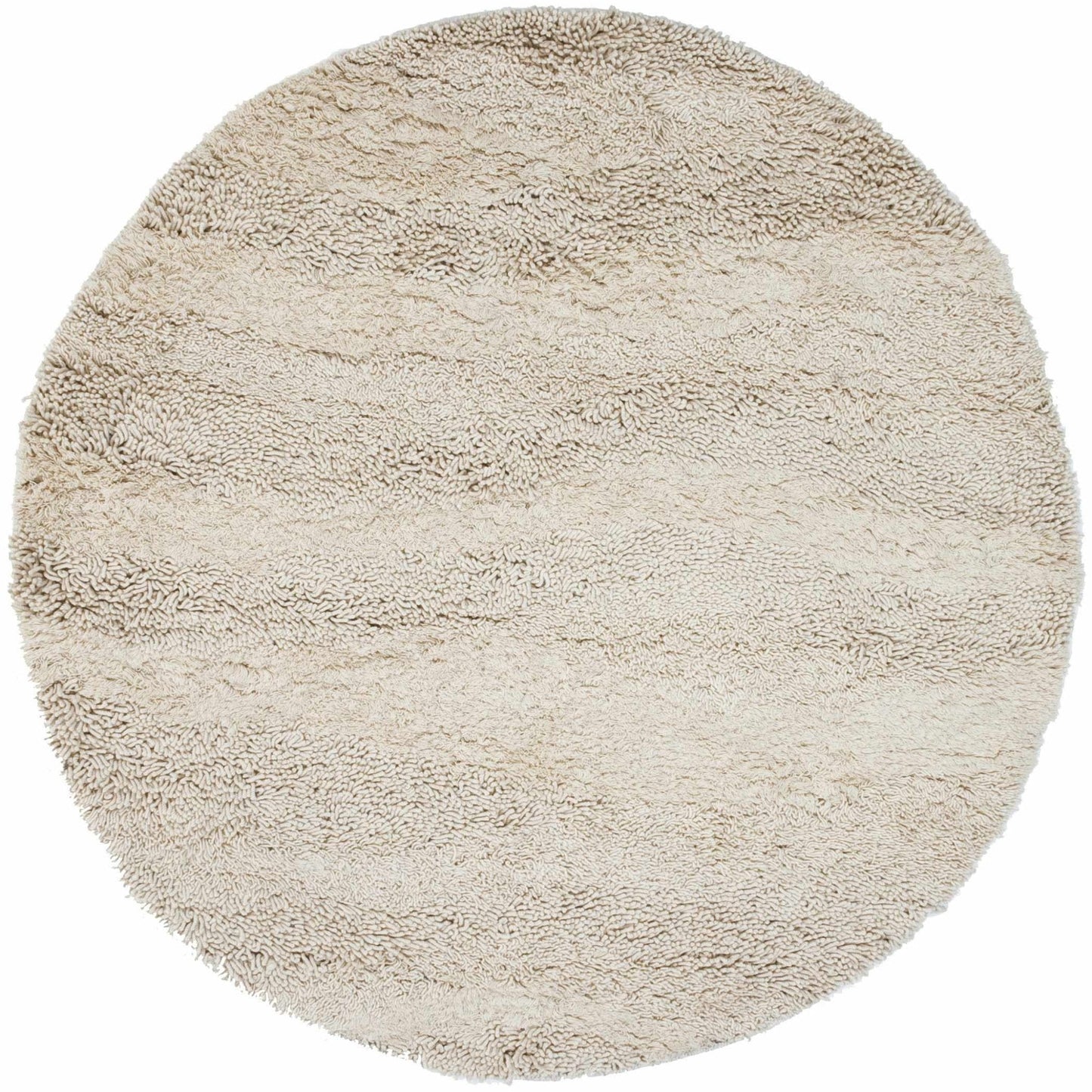 Kettering Solid Cream Wool Shag Rug - Quahog Bay Bedding