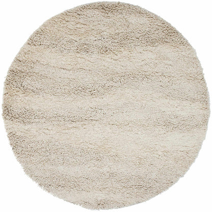 Kettering Solid Cream Wool Shag Rug - Quahog Bay Bedding