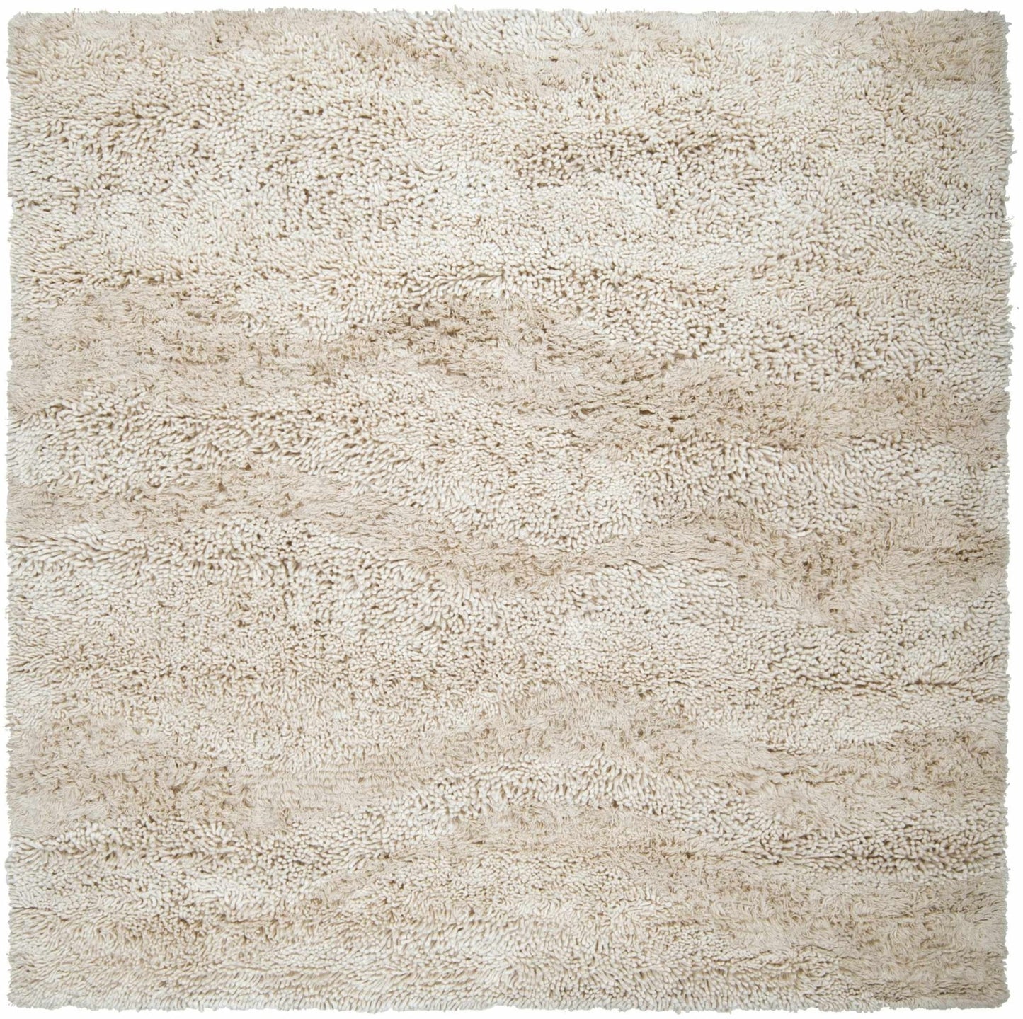 Kettering Solid Cream Wool Shag Rug - Quahog Bay Bedding