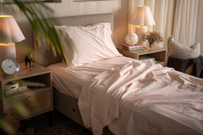 Kids Crinkle Percale Organic Cotton Sheet Set + Pillowcases - Quahog Bay Bedding