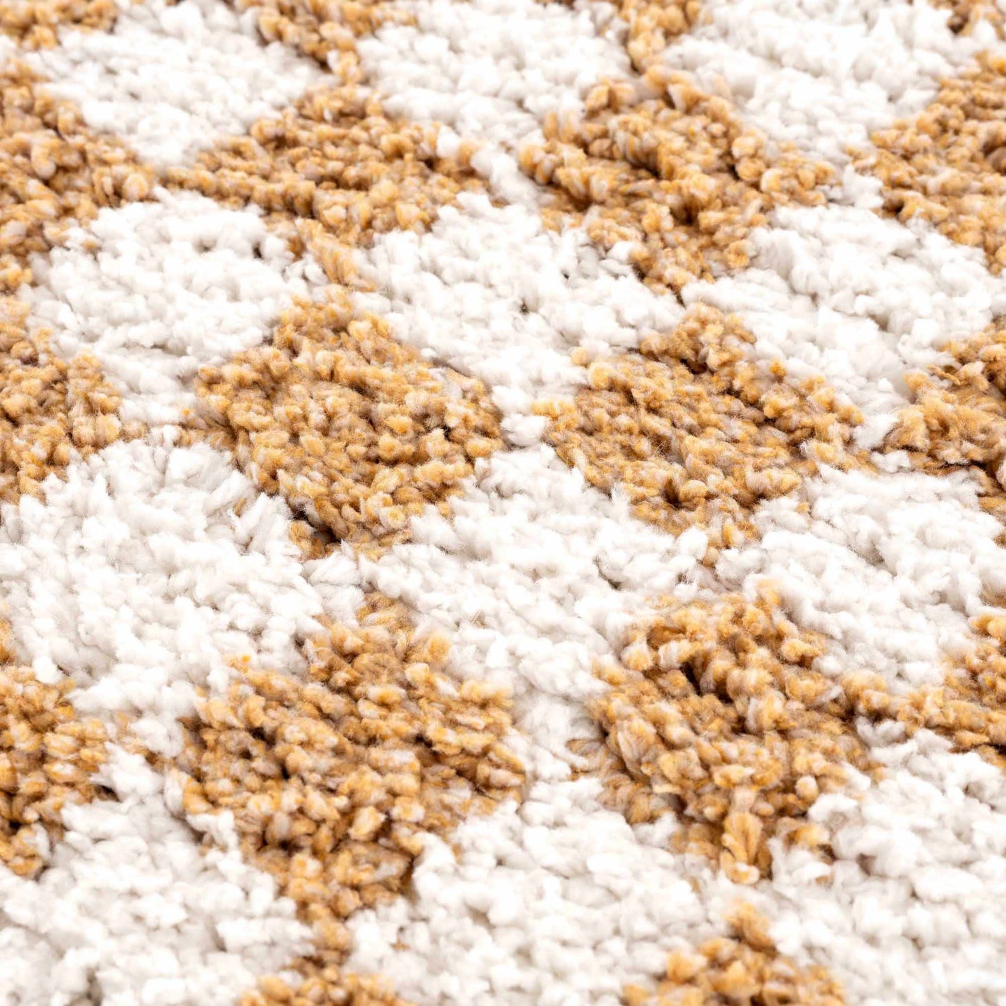 Kieu Mustard & Ivory Checkered Area Rug - Quahog Bay Bedding