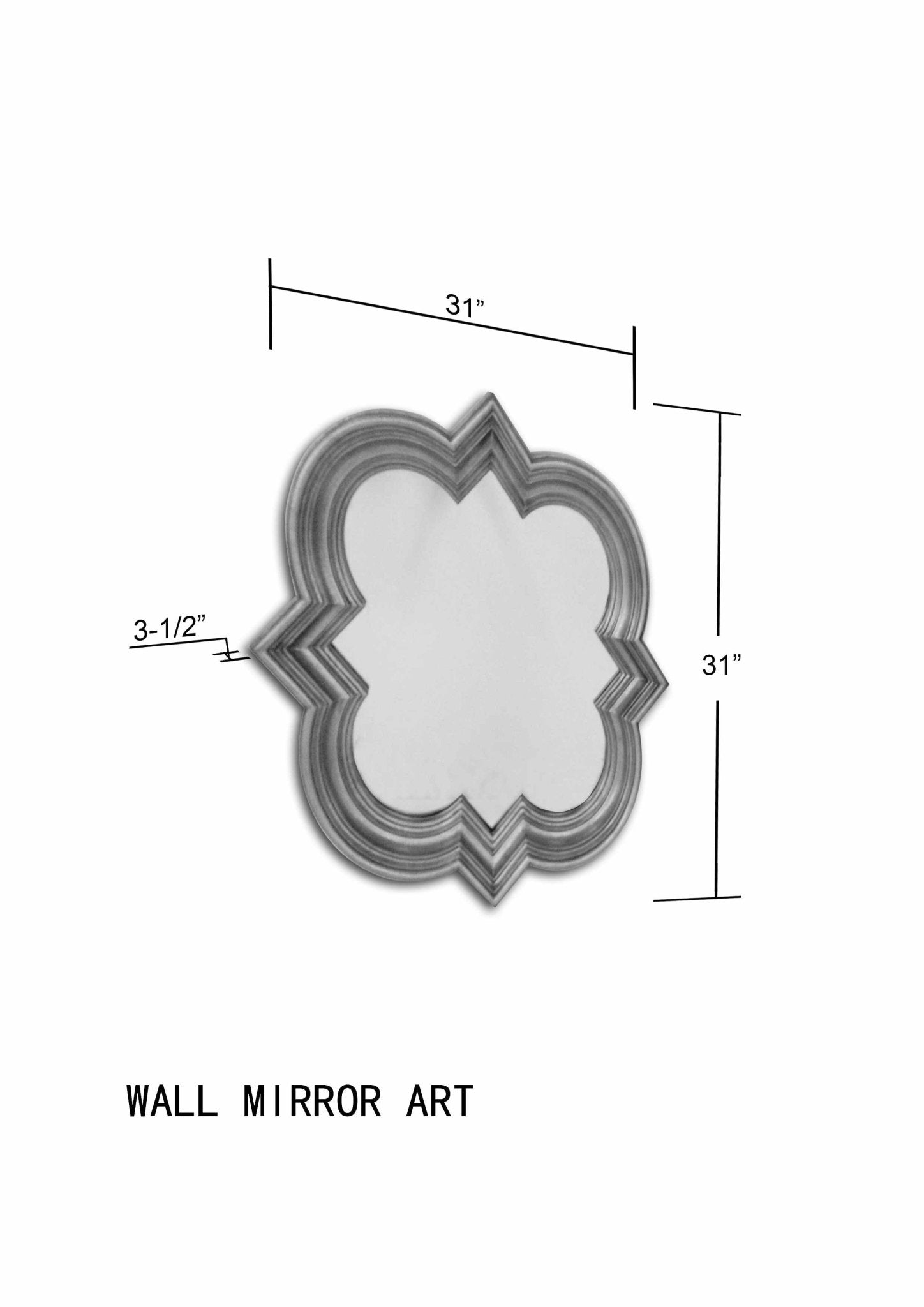 Killester Gold Frame Rectangular Mirror - Quahog Bay Bedding