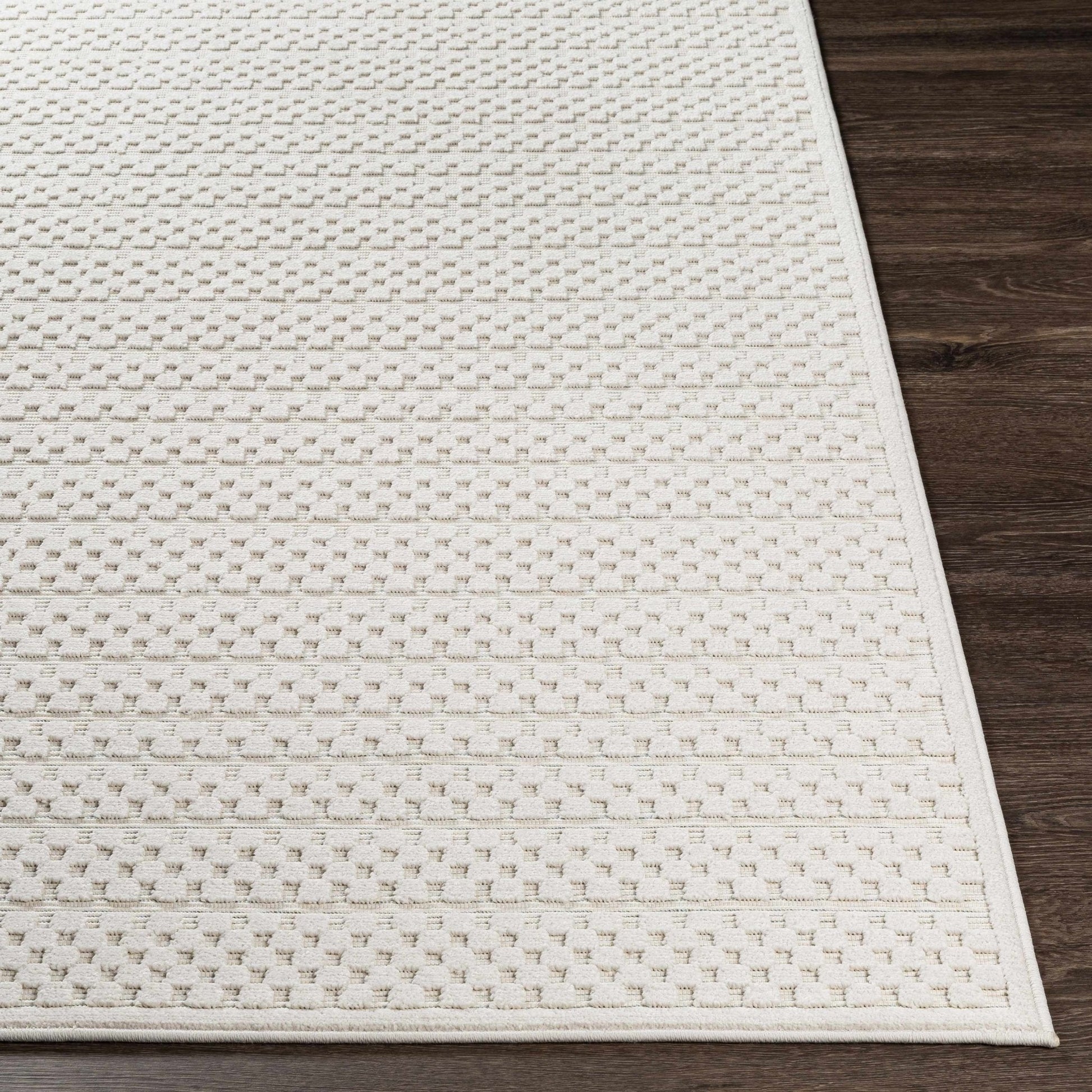 Kirkburton Beige Outdoor Rug - Quahog Bay Bedding