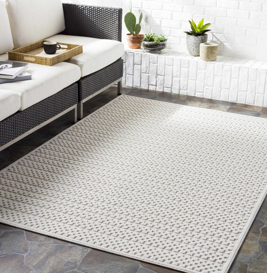 Kirkburton Beige Outdoor Rug - Quahog Bay Bedding