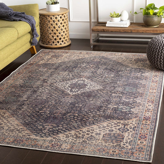 Kittrell Vintage Flat Pile Washable Rug - Clearance - Quahog Bay Bedding