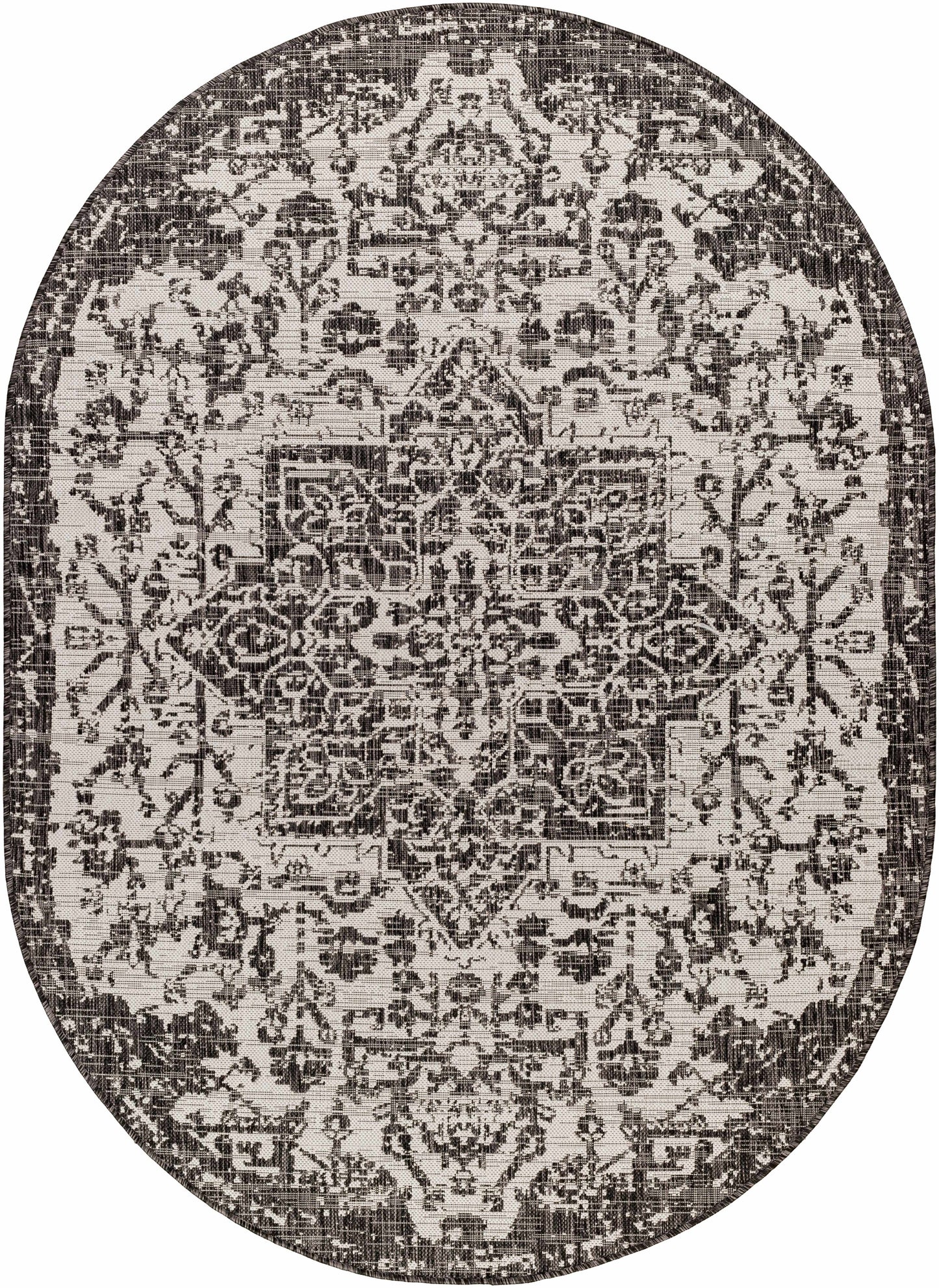Charcoal Kilmacolm Indoor & Outdoor Area Rug - Clearance