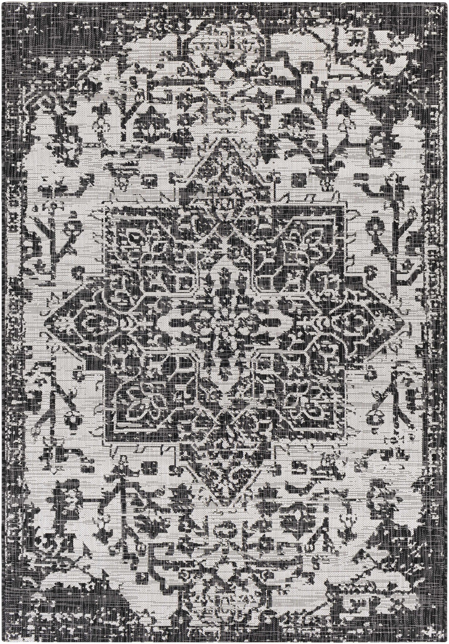 Charcoal Kilmacolm Indoor & Outdoor Area Rug - Clearance