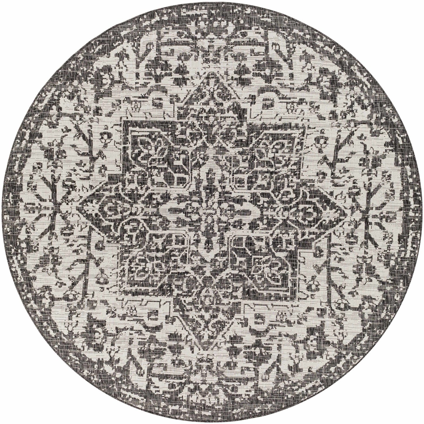 Charcoal Kilmacolm Indoor & Outdoor Area Rug - Clearance