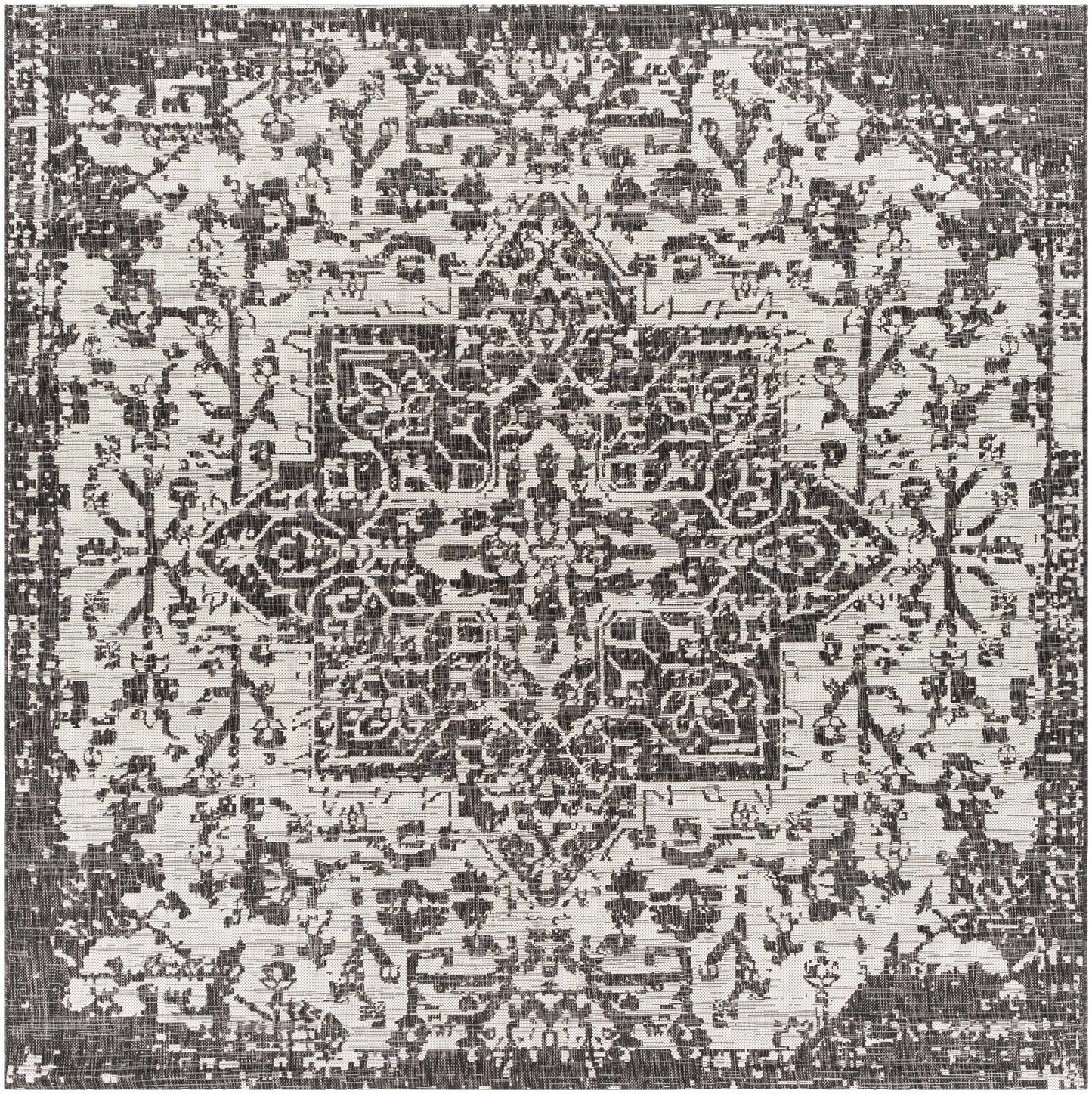 Charcoal Kilmacolm Indoor & Outdoor Area Rug - Clearance