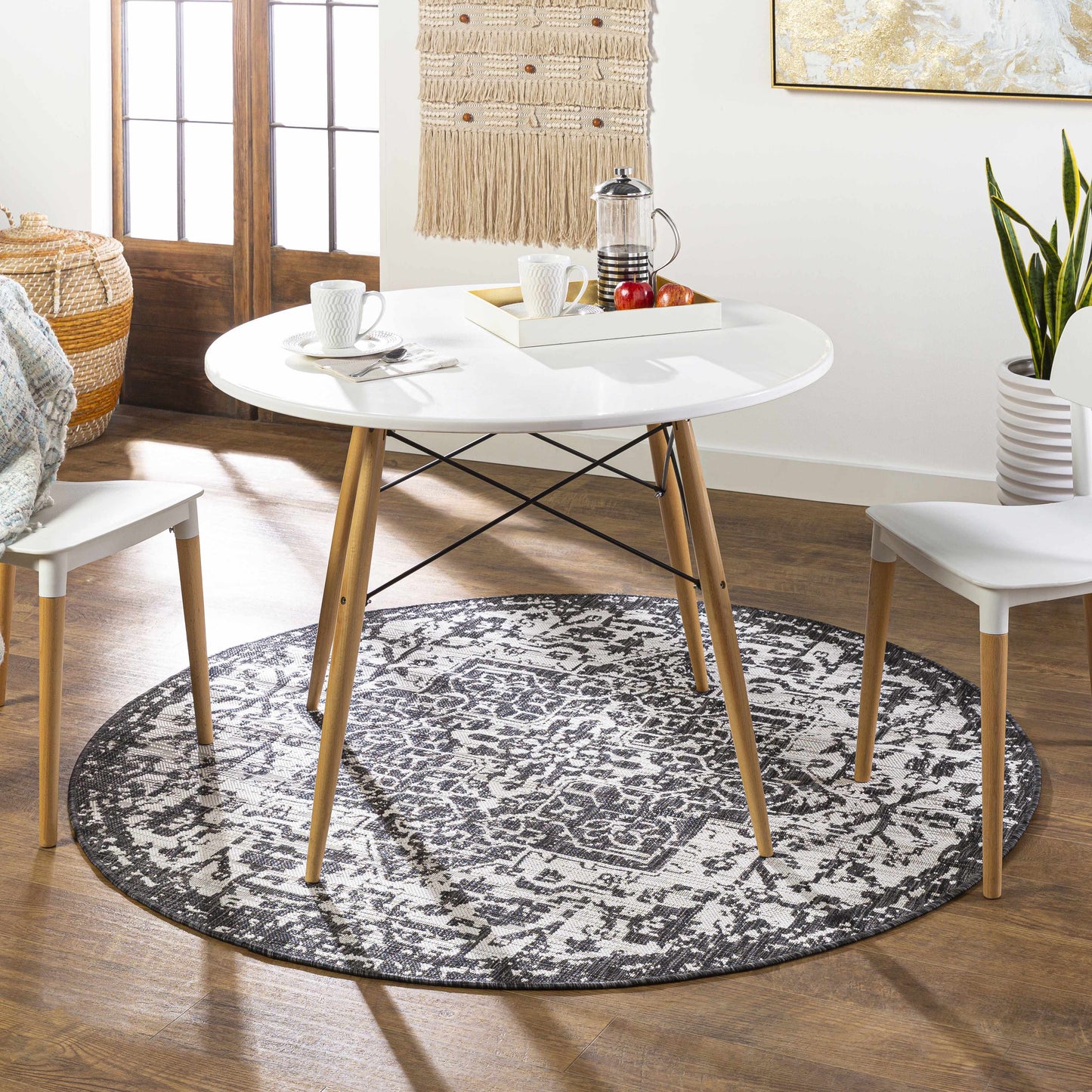 Charcoal Kilmacolm Indoor & Outdoor Area Rug - Clearance