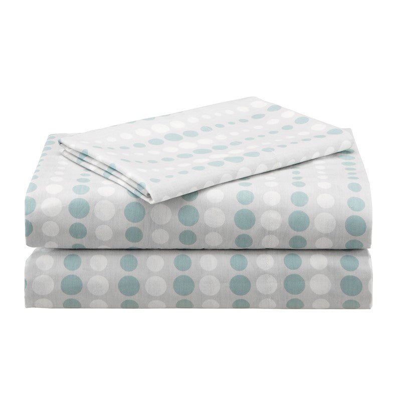 Knowles 9PC Coastal Comforter Set With Cotton Print Sheets - Aqua - Quahog Bay Bedding