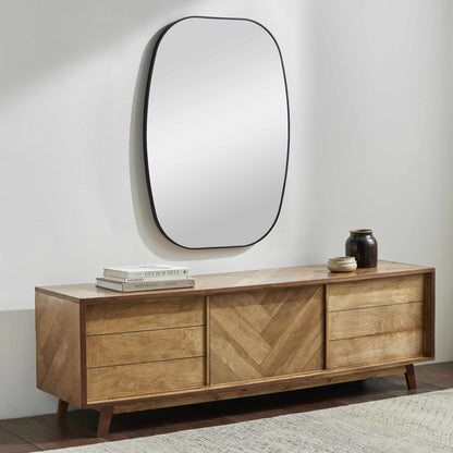 Kopparberg Black Gold Frame Round Mirror - Quahog Bay Bedding