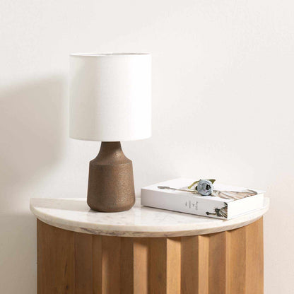 Kumlu Ribbed Ceramic White Table Lamp - Quahog Bay Bedding