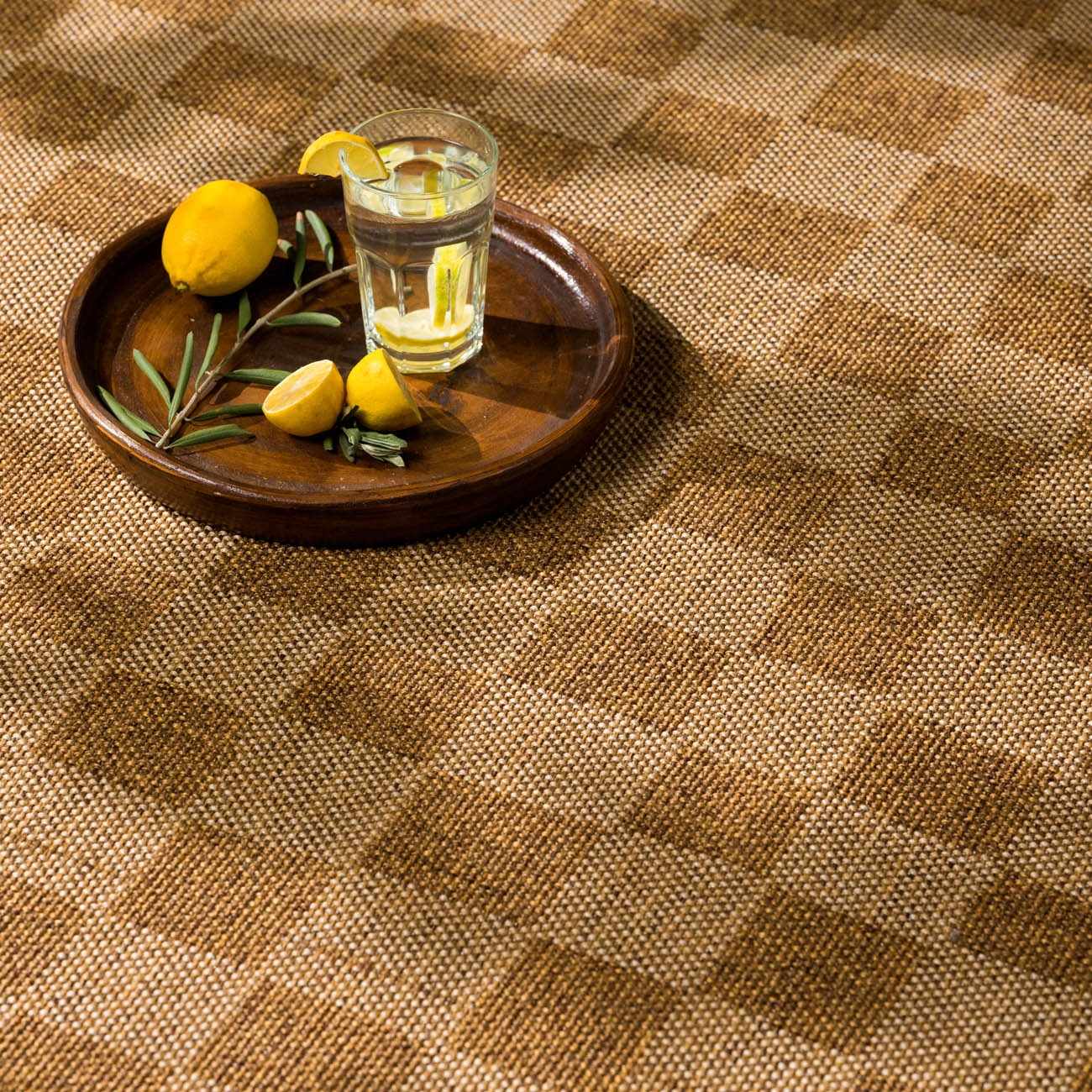 Kuval Checkered Brown Rug - Quahog Bay Bedding