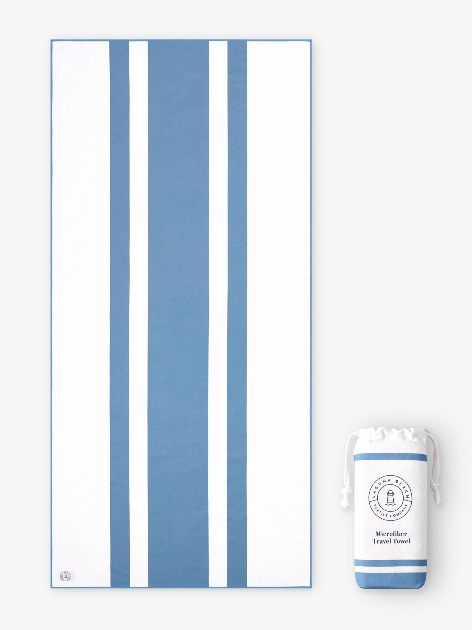 Laguna Blue Microfiber Beach Towel - Quahog Bay Bedding