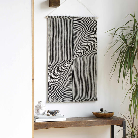 Lanse Black and White Geometric Wall Hanging - Quahog Bay Bedding