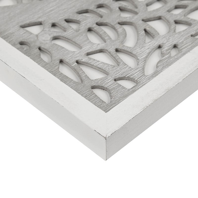 Laurel Branches Laser Cut Tree Framed Panel Wall Decor - Grey - Quahog Bay Bedding