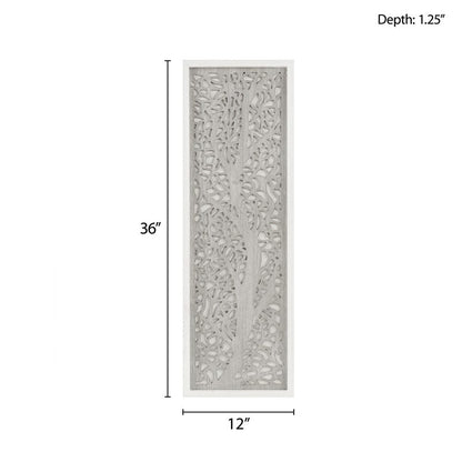 Laurel Branches Laser Cut Tree Framed Panel Wall Decor - Grey - Quahog Bay Bedding