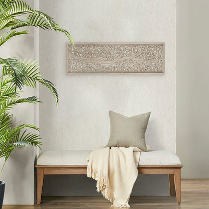 Laurel Branches Laser Cut Tree Framed Panel Wall Decor - Natural - Quahog Bay Bedding