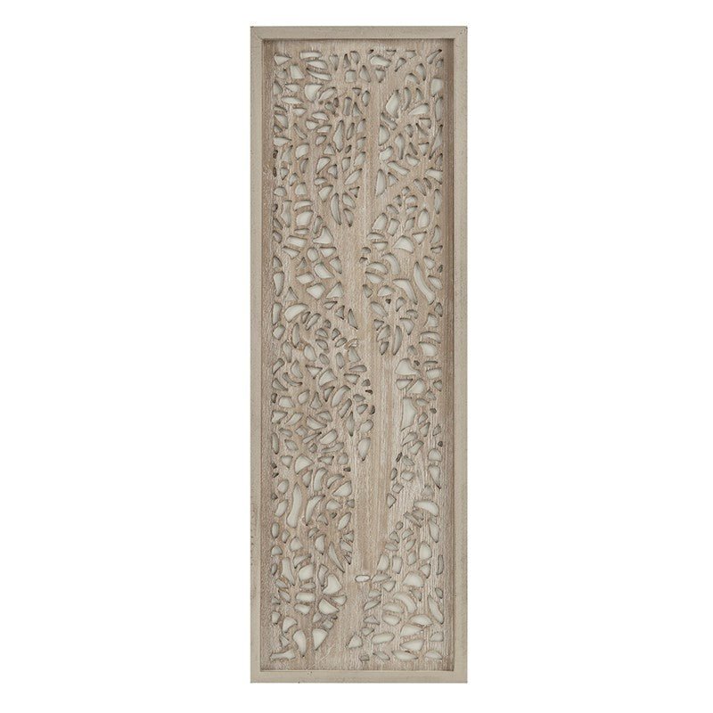 Laurel Branches Laser Cut Tree Framed Panel Wall Decor - Natural - Quahog Bay Bedding