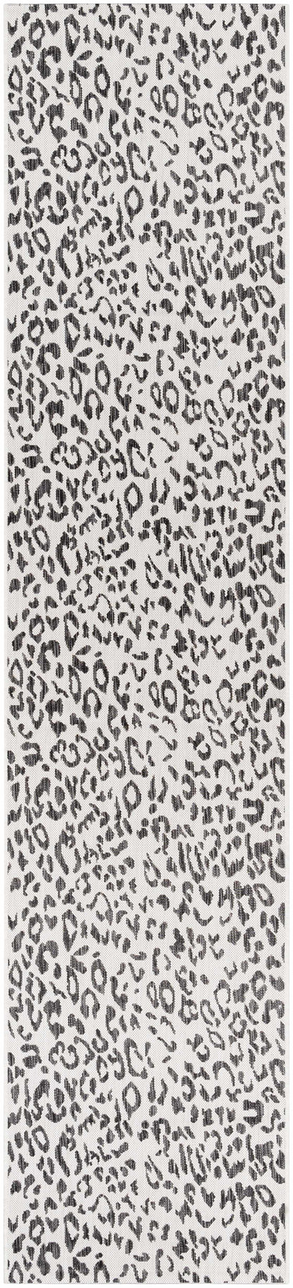 Alderbury White Leopard Print Rug