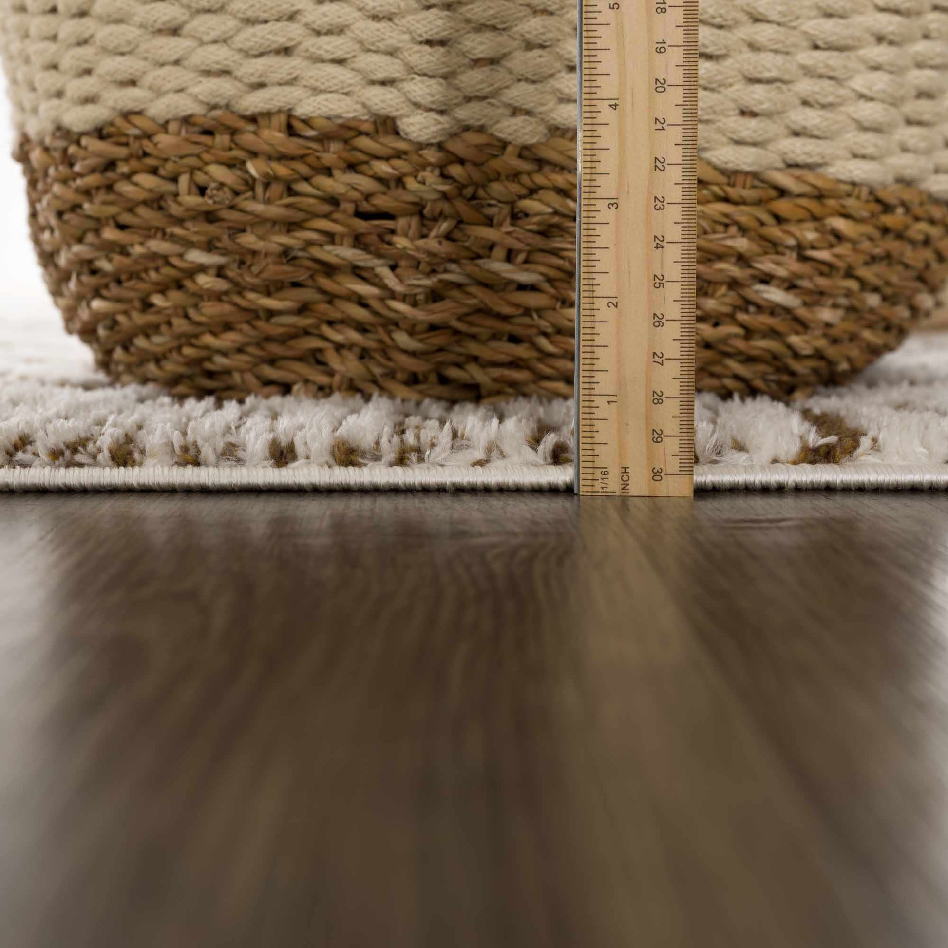 Leryn Brown Checkered Plush Rug - Quahog Bay Bedding