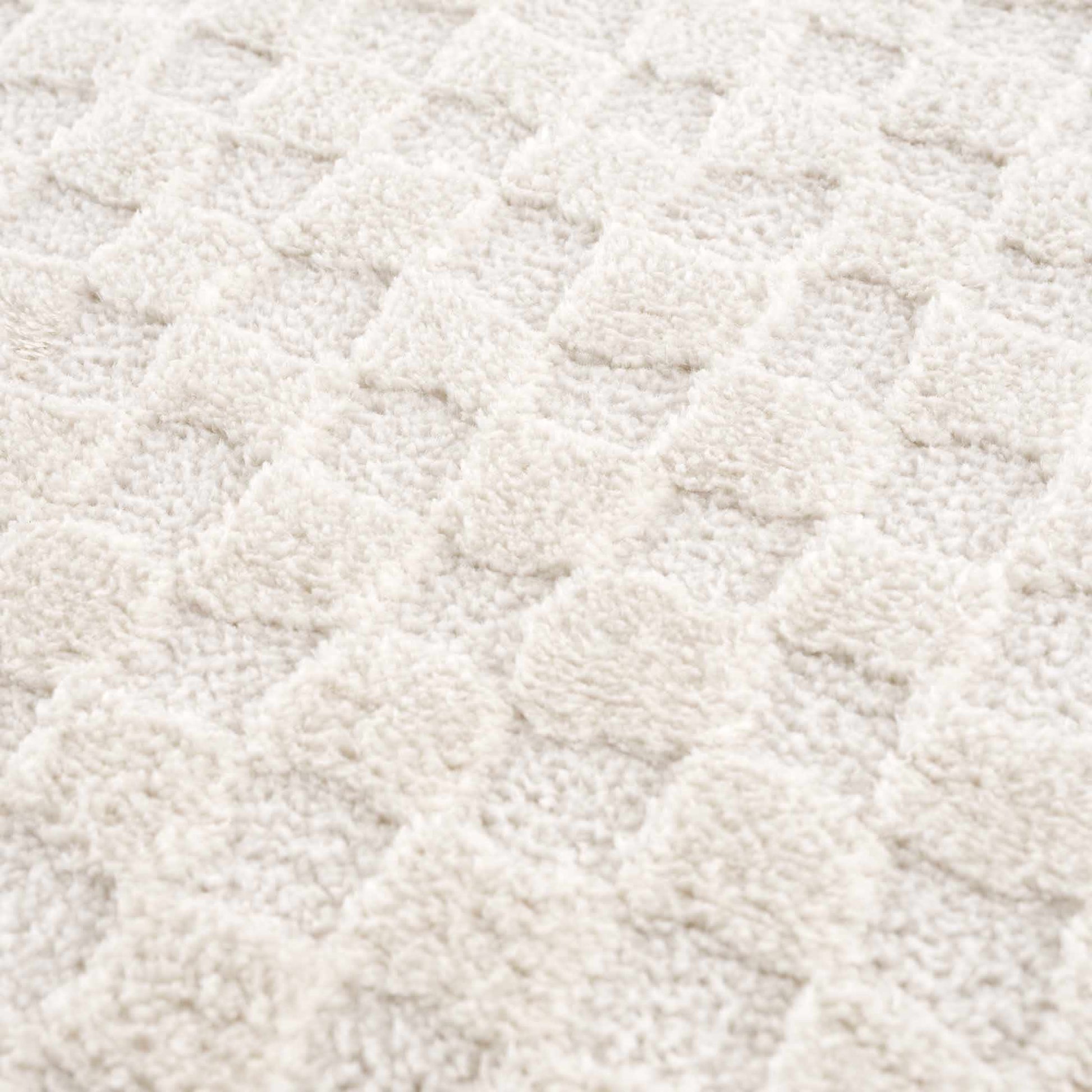 Leryn Ivory Checkered Area Rug - Quahog Bay Bedding