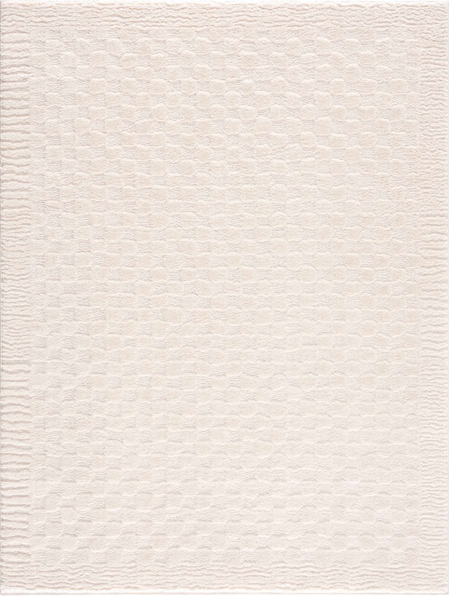 Leryn Ivory Checkered Area Rug - Quahog Bay Bedding