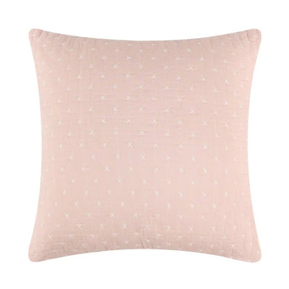LevTex Cross Stitch Square Pillow - All Colors - Quahog Bay Bedding