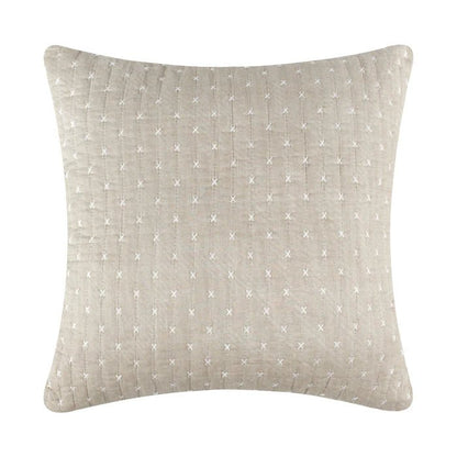 LevTex Cross Stitch Square Pillow - All Colors - Quahog Bay Bedding