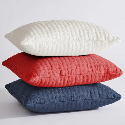 LevTex Cross Stitch Square Pillow - All Colors - Quahog Bay Bedding