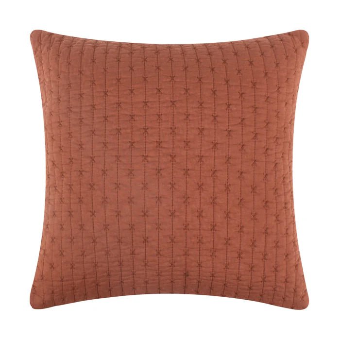 LevTex Cross Stitch Square Pillow - All Colors - Quahog Bay Bedding