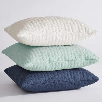 LevTex Cross Stitch Square Pillow - All Colors - Quahog Bay Bedding
