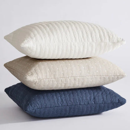 LevTex Cross Stitch Square Pillow - All Colors - Quahog Bay Bedding