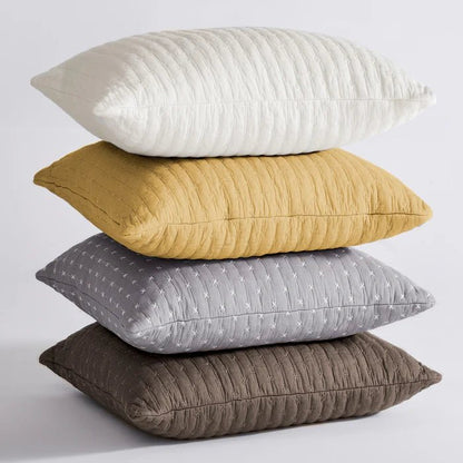 LevTex Cross Stitch Square Pillow - All Colors - Quahog Bay Bedding