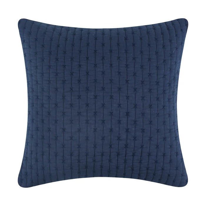 LevTex Cross Stitch Square Pillow - All Colors - Quahog Bay Bedding