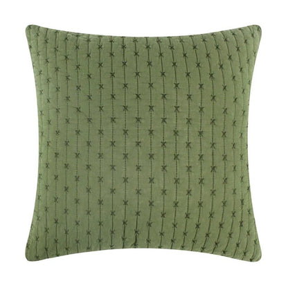 LevTex Cross Stitch Square Pillow - All Colors - Quahog Bay Bedding